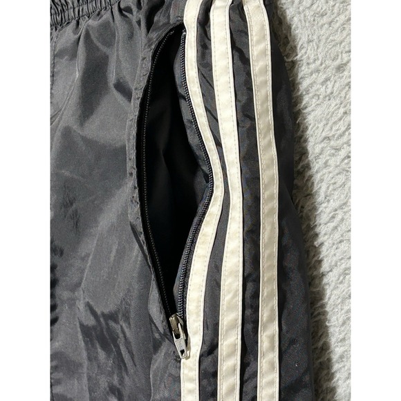 VTG Adidas Track Suit Mens M Jacket & Pants Windbreaker Lined Set 90s Y2K Black - Picture 13 of 16